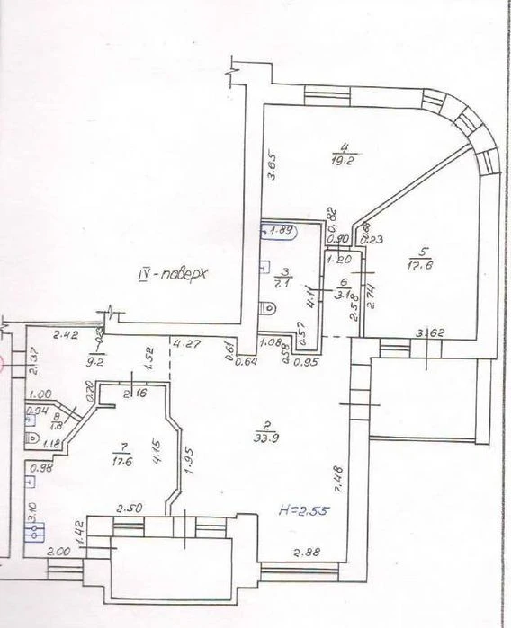Розкішна 3к-квартира, 117м2, з неймовірним розташуванням, бі
