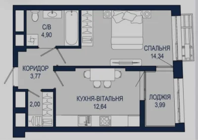 Продаж 1кімнатна квартира ЖК Helga, Княгині Ольги. Львів