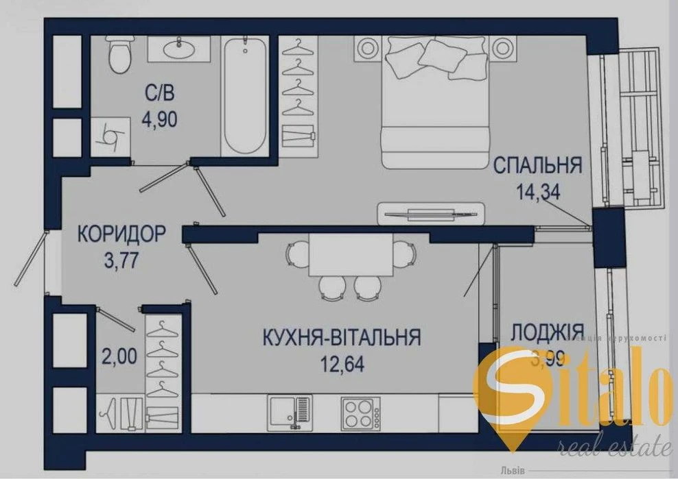 Продаж 1кімнатна квартира ЖК Helga, Княгині Ольги. Львів