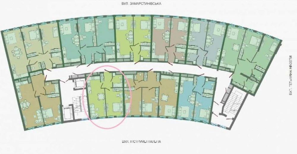 Продаж 1 кімнатна квартира Замарстинівська Greenville Park L