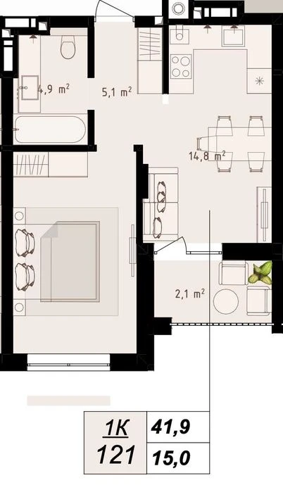 Продаж квартири у ЖК Grey Fort. вул. Приміська 20. Без Коміс
