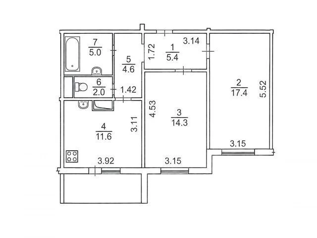 Sale of 2-room apartment 63.3 sq. m. on Mykhayla Maksymovycha st. 7