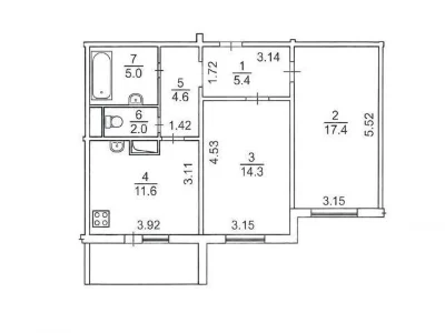 Sale of 2-room apartment 63.3 sq. m. on Mykhayla Maksymovycha st. 7