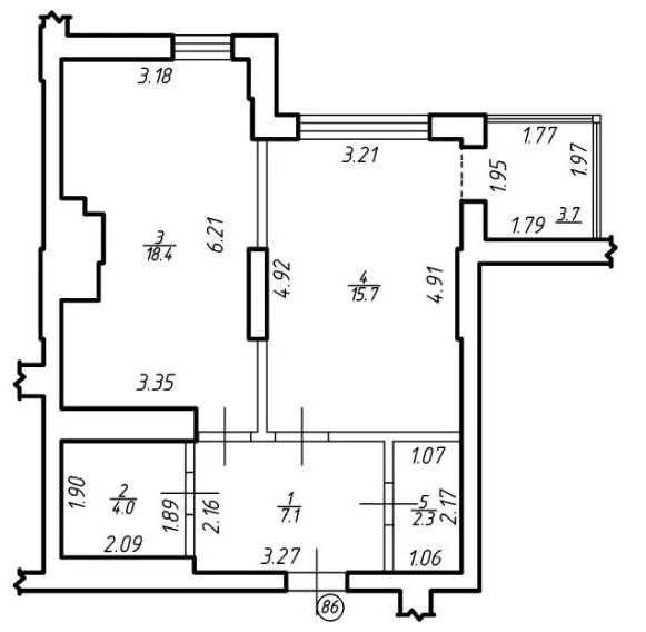 Однокімнатна квартира 50,5 м.кв. ЖК Comfort Hill вул Під Гол
