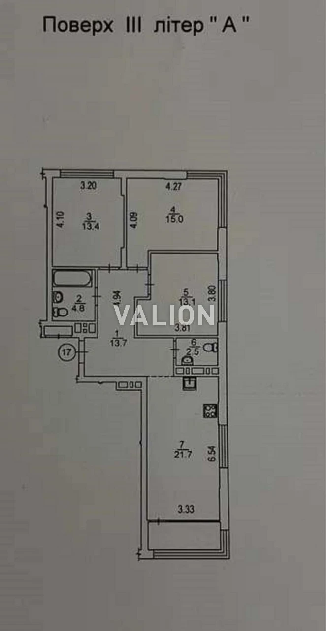 3-кімнатна 87,4 м² ЖК Варшавський | Олександра Олеся, 2б