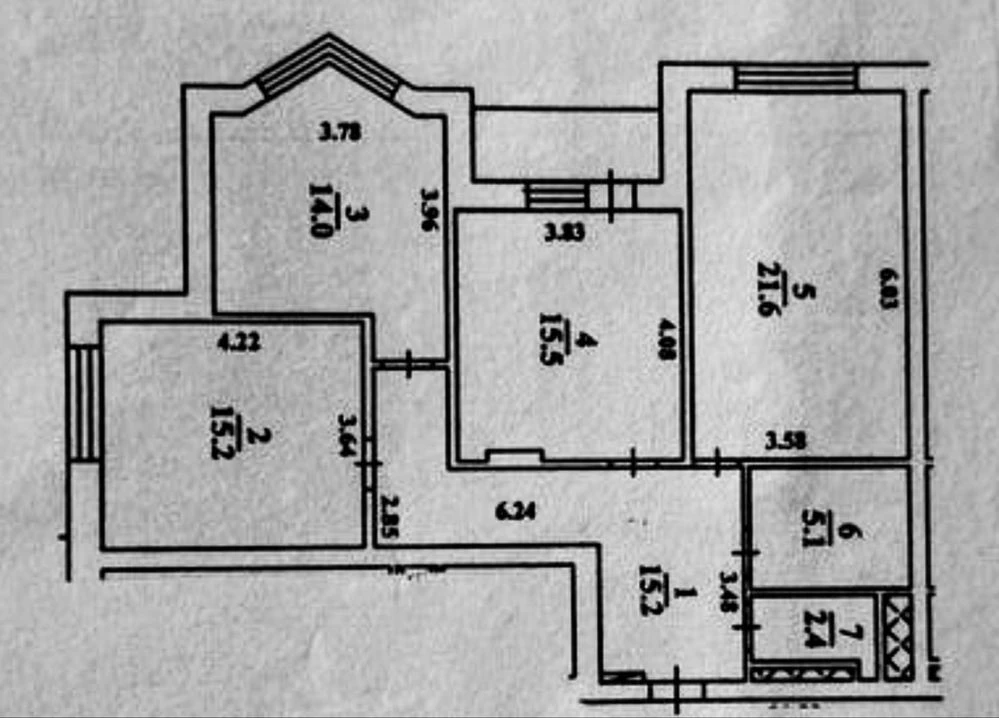 3-к, ЖК Троєщина Лаврухіна 6.