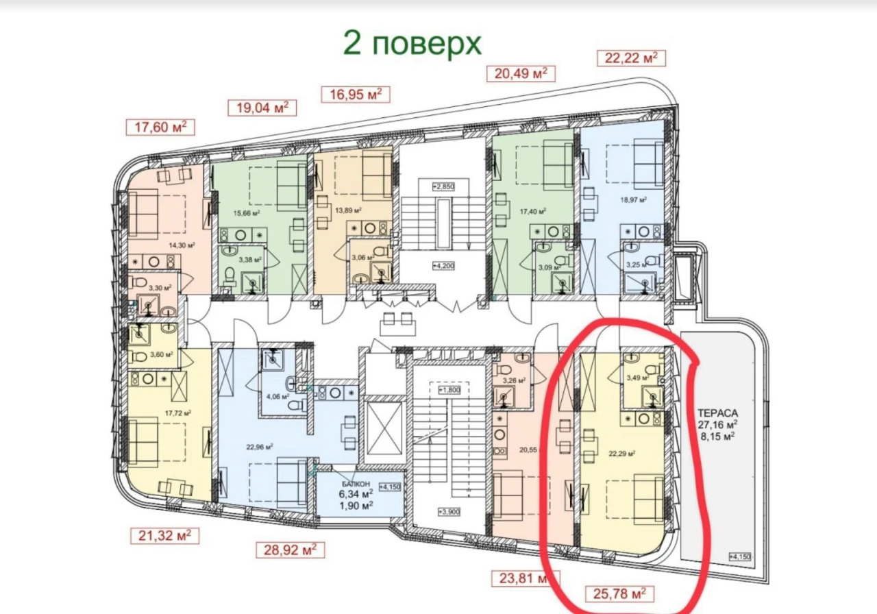 Продаж 1к квартира 26м ЖК Idealist Берестейська, посольство