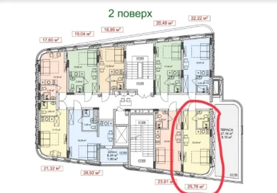 Продаж 1к квартира 26м ЖК Idealist Берестейська, посольство