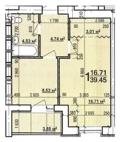 Продажа 1-к.квартиры ЖК «Мира-3» Героев Харькова проспект но