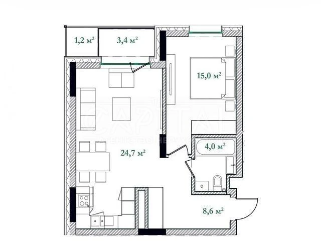 Apartment for sale, Naberezhno-Khreshchatytska, Podil, Illinsky H residential complex