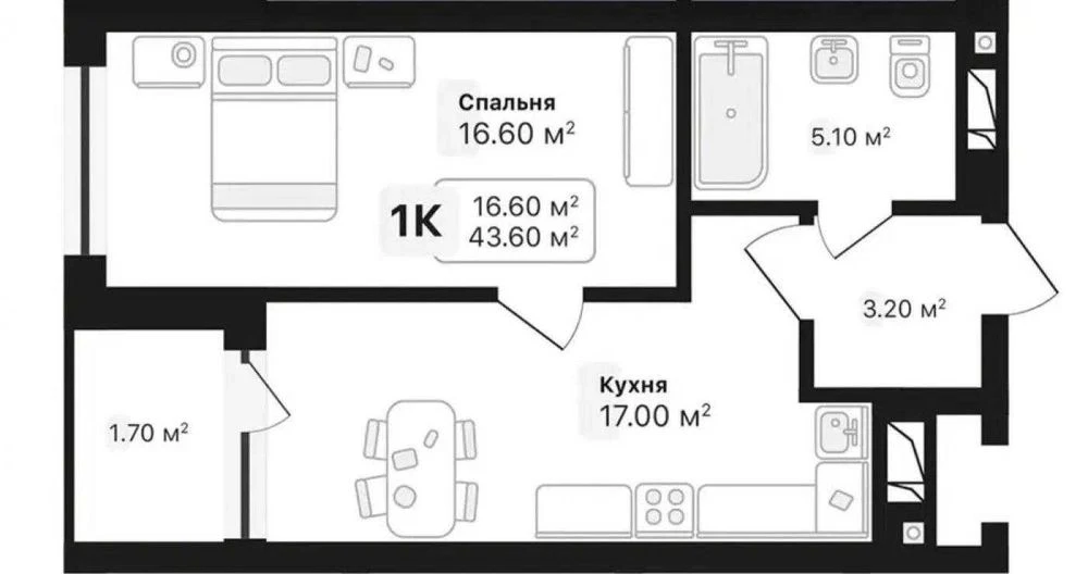 1 кімнатна квартира в житловому комплексі бізнес-класу Auroo