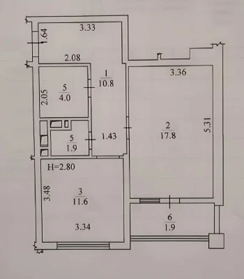 Продаж 1-кімнатної квартири 51 м² в ЖК «POLARIS Home&Plaza»