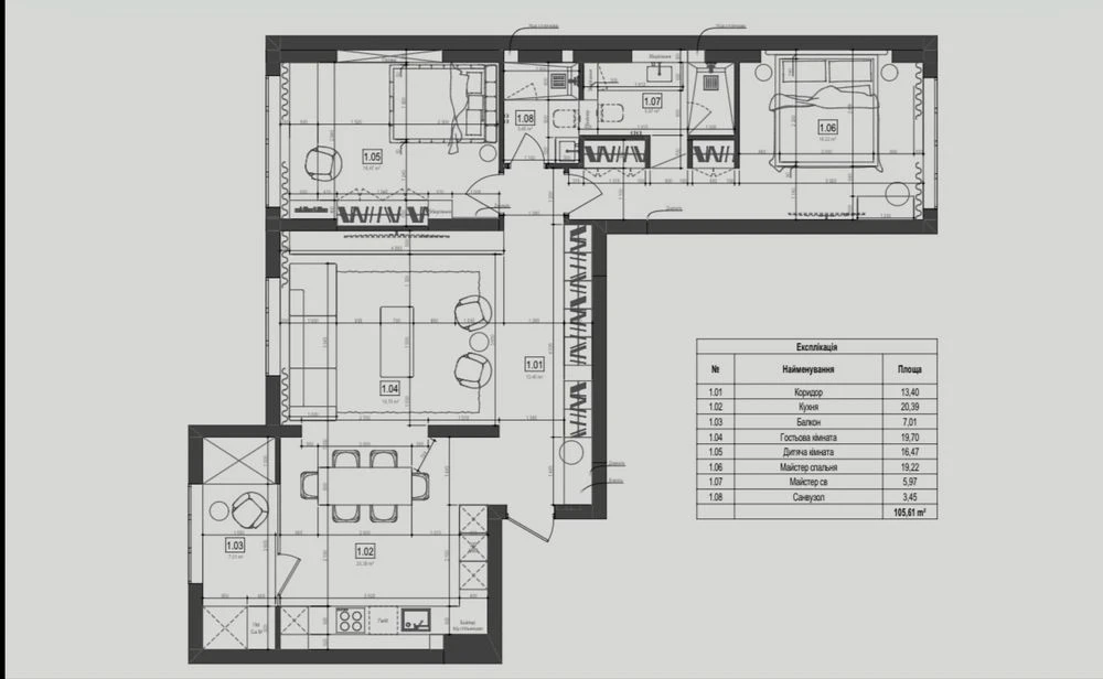 Продаж 3к105м2 ЖК Liko Grad Perfect Town / Максимовича 32 /