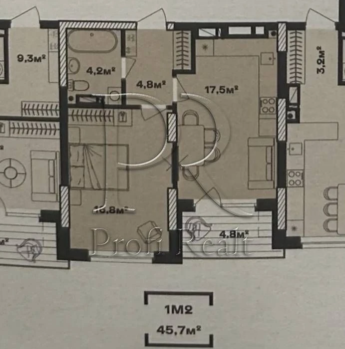 For sale 1 room apartment NEW REPAIR VIDOVA ZhK KUB29 Bereznyaki/Ru