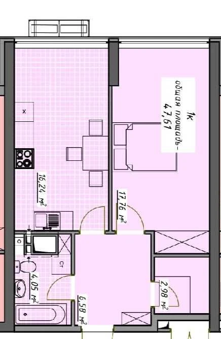 Срочно‼️ 1-комн. квартира 47,6м²‼️ ЖК "Атмосфера" ‼️