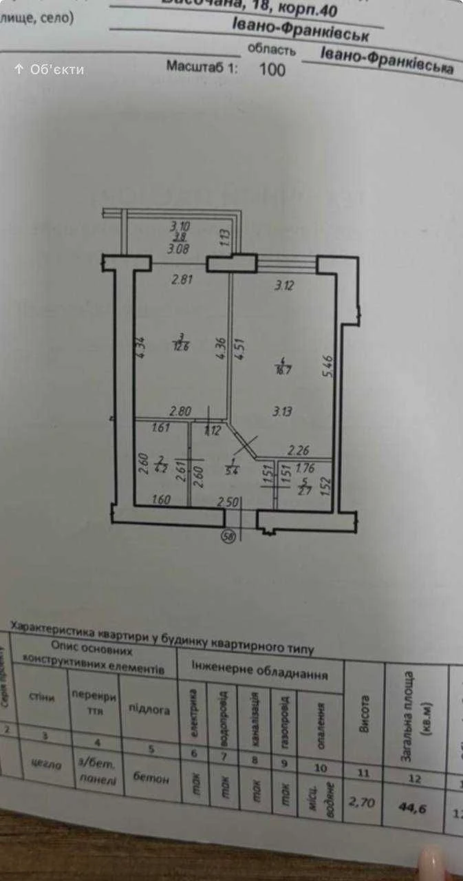 1-кімнатна квартира-сирець у ЖК «Містечко Центральне»