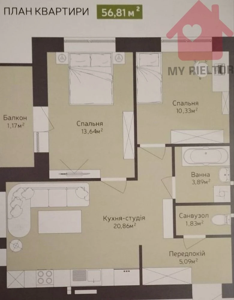 Продаж 2 кім квартири в ЖК West Towers