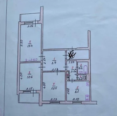 Продаж 3-кімнатної квартири в Гречанах