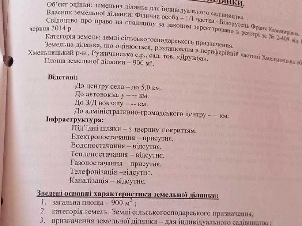 Ділянка. Хмельницький