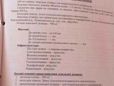 Ділянка. Хмельницький