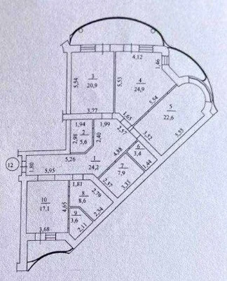 ЗАРС ЖК Юбилейный 146м2 Французский бульвар (МР)
