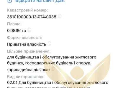 Ділянка. Кропивницький, Затишна вул.