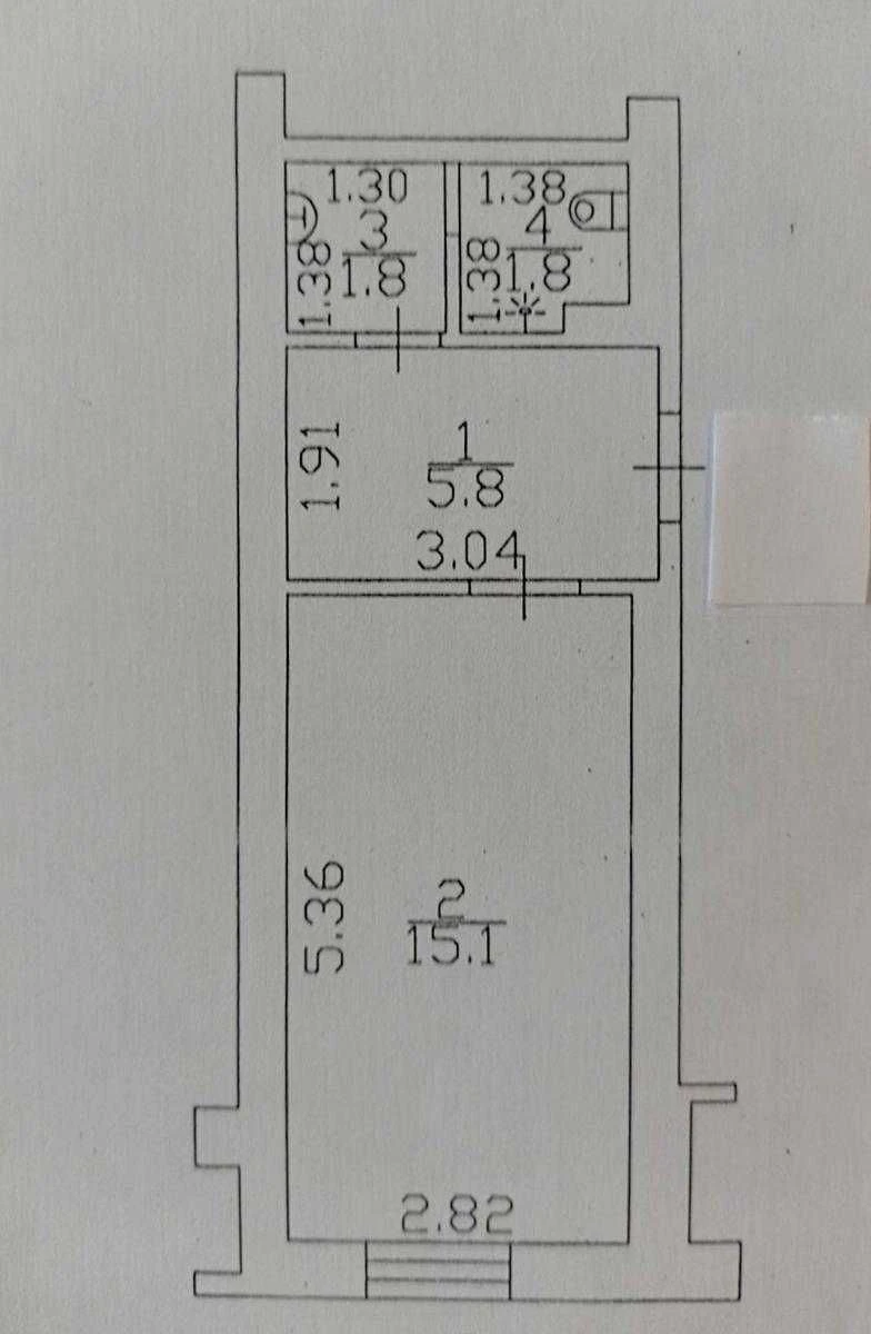 Торг! Продаж 1-кімнатного житла 24.5 м2 по вул, Загривного (