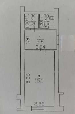 Торг! Продаж 1-кімнатного житла 24.5 м2 по вул, Загривного (