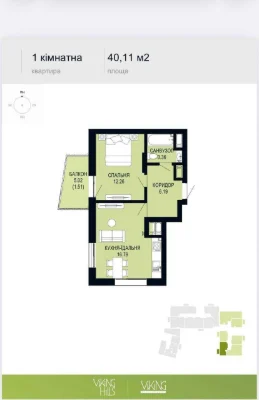 Продаж 1-но кімнатної квартири в ЖК Viking Hills, вул. Щурат