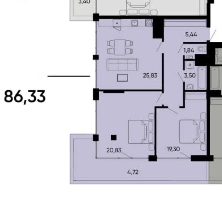 Продаж 2 кім квартири в ЖК Five Address без комісії для поку