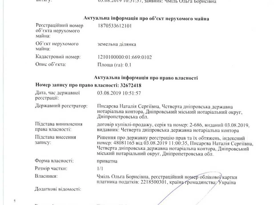 Ділянка. Дніпро, Касьянівский провулок