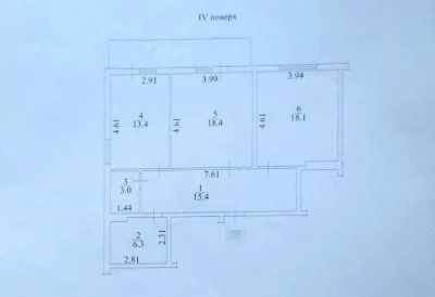 Простора 2-кімнатна квартира у сучасному будинку, Котовськог