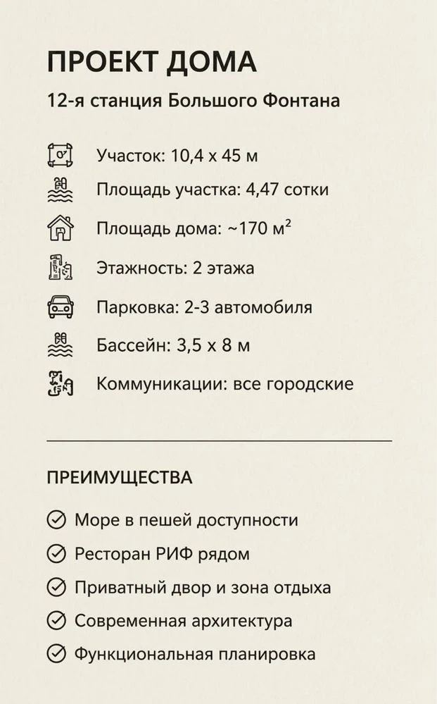 Участок с домом на 12 станции Большого Фонтана (дом под реко