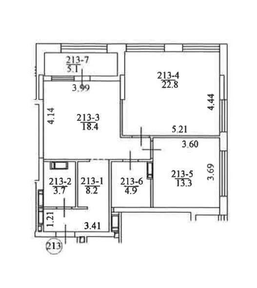 Apartment 2-room 76m2 building on Vavilovykh 11 Shevchenkivskyi district