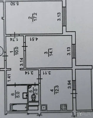 2-room apartment, Sofia Rusova Street, 3