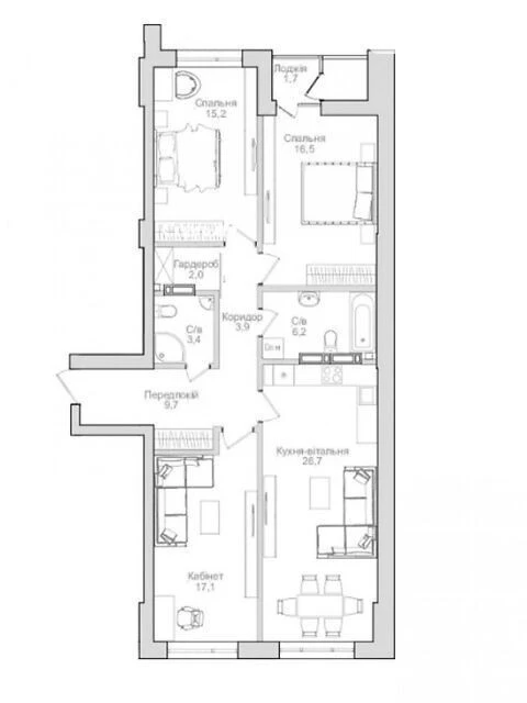Sale of 3-room apartment 103 sq. m on Novopecherskyi Avenue 5 • ID