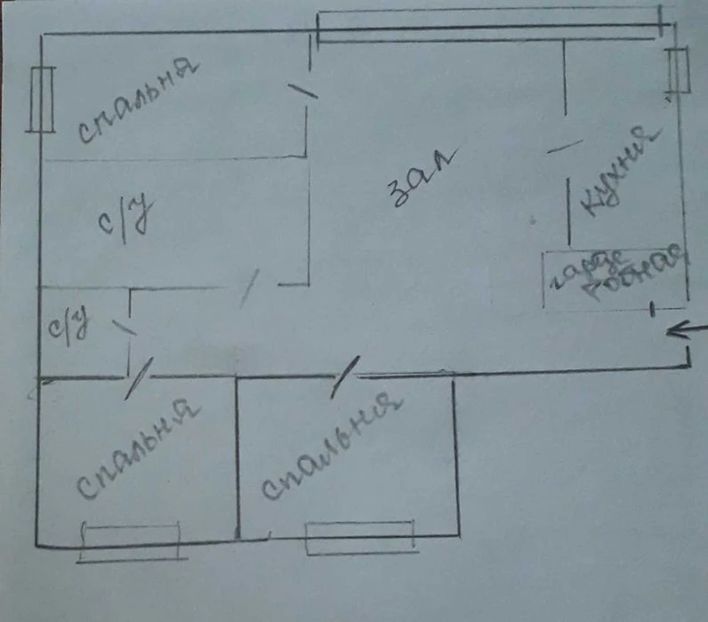 4-комнатная квартира 100 м² в Одесса, 96156