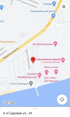 Plot near the sea, Odessa, St. Primorye, Molodaya Gvardiya