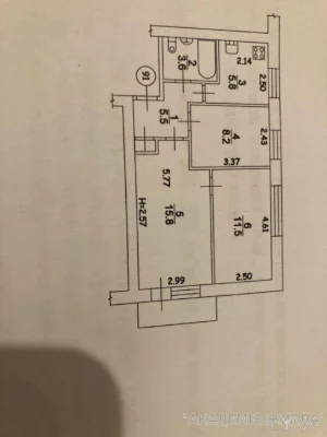 3-room apartment, 50.4 sq.m.