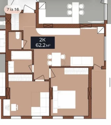 Продаж 2 кімнатної квартири біля парку по вул Селянська