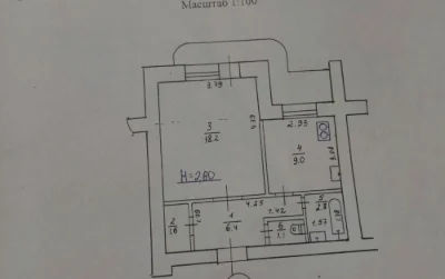 For sale: 1-room apartment with improved layout on Molochnaya Street.