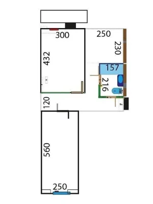 Sale of 2-room apartment 45 sq. m. on Yuriy Lytvynskogo St. 33 • I
