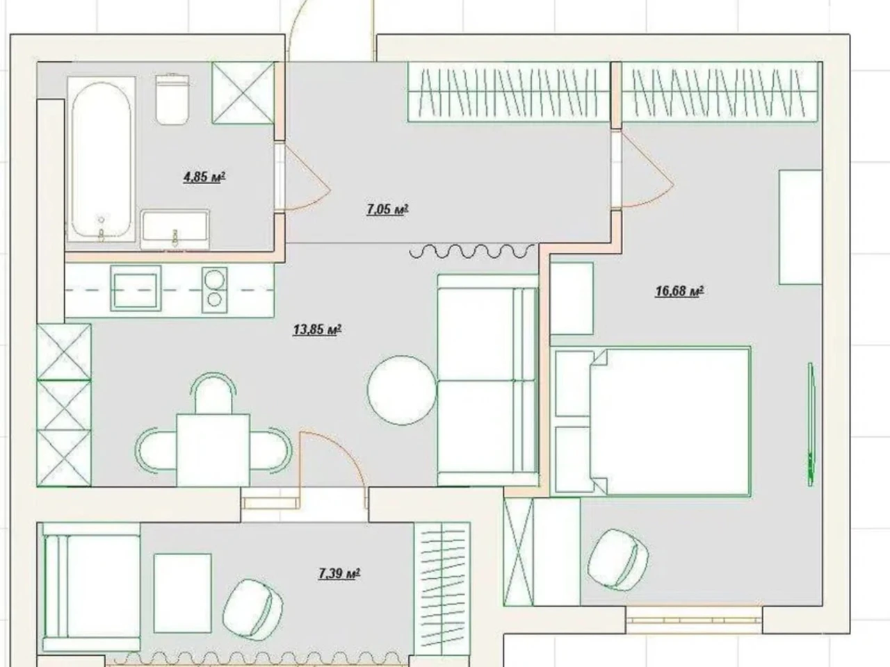 Sale Apartment Oleksiiivka
