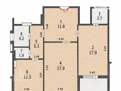 For sale 2-room apartment 76 sq. m. on Myloslavska Street 16 • ID 346