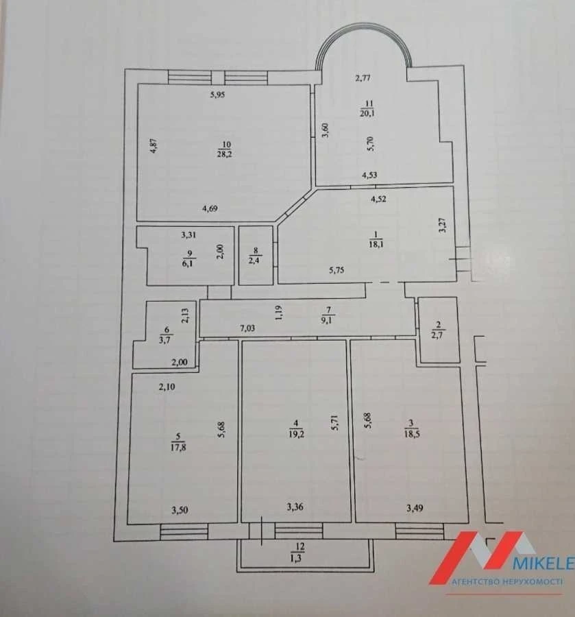 4-room apartment for sale 147 m², Vyacheslav Chornovola st.