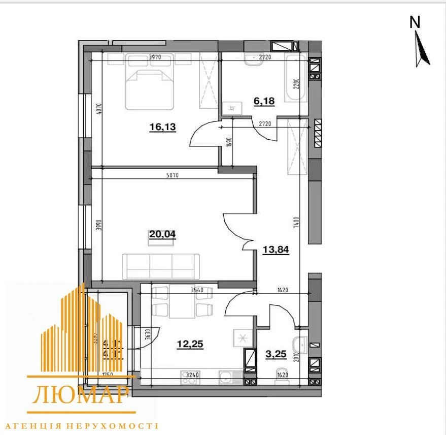 Продаж 2-кімнатної квартири Ріел-сіті по вул. Рудненська