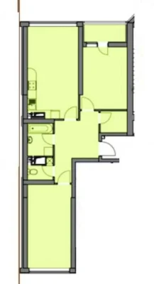 2-комнатная 73,5 м² с ремонтом | ЖК Элегия Парк, Аркадия