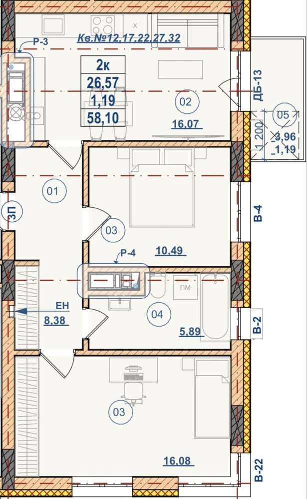Продається 2-кімнатна квартира в новому ЖК Perfect house