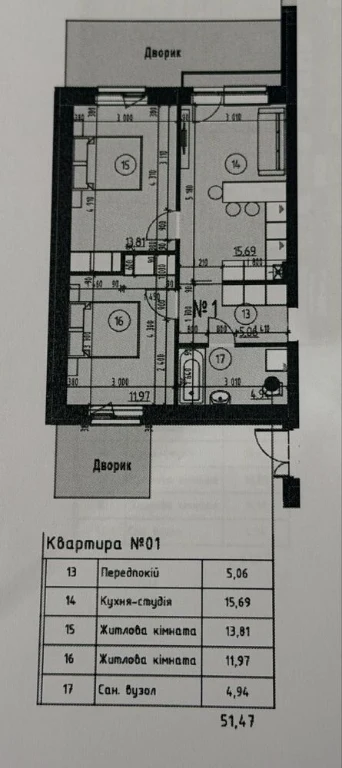 2-кімнатна квартира підвищеного комфорту