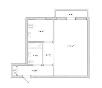 Продам 1к. квартиру 33 м² на просп. Петра Калнишевського